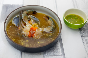 Sea crab eggs pickled in fish sauce