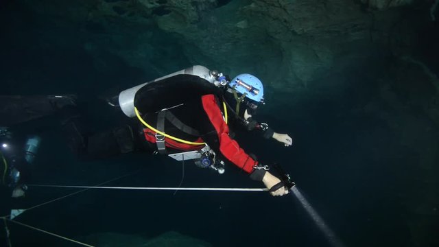 Cave diving in Budapest