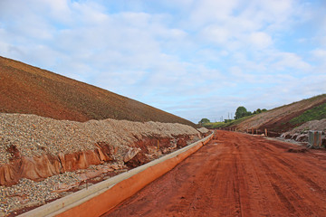 Road bypass construction site