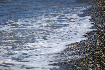 Stone seashore as abstract background