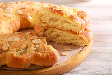 Sweet bread with fruit filling