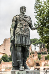 Fototapeta na wymiar ROME, ITALY - November, 2018: Statue of Iulius Caesar in Rome