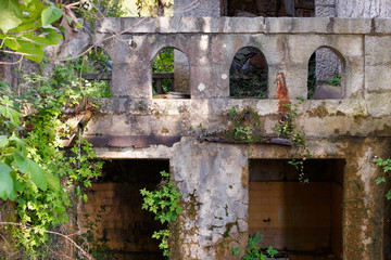 ruined abandoned constructions in abkhazia