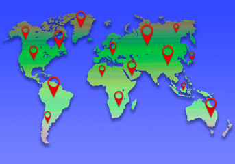 world map airplane illustration