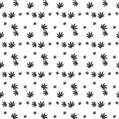 Marijuana leaf pattern. Simple illustration of marijuana leaf vector pattern for web