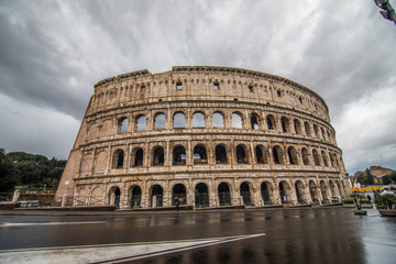 Fototapeta na wymiar Rome, Italy - November, 2018: The Colosseum world famous landmark in Rome.