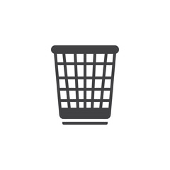 Paper trash basket vector icon. filled flat sign for mobile concept and web design. Recycle bin glyph icon. Symbol, logo illustration. Pixel perfect vector graphics
