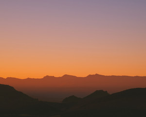 sunrise in mountains
