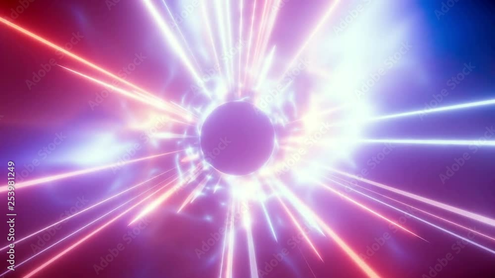 Poster travel in space and time at the speed of light. high-energy visualization of flight through hyperspa