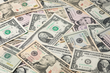 Background with money american dollar bills