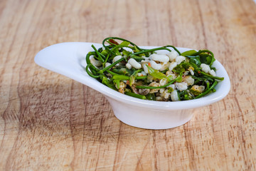 Spicy soup of Red ant eggs are larvae of ants.