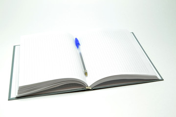 notebook on white background