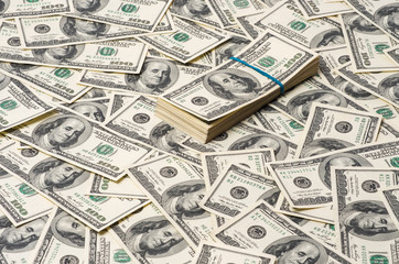 Background of 100 dollar bills