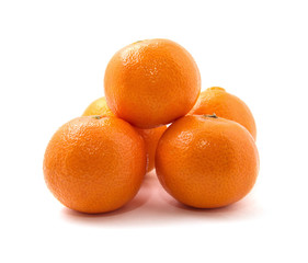 tangerine or mandarin fruit isolated on white background