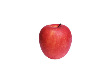 Red Apple Isolated on White Background in Full Depth of Field with Clipping Path.