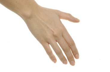 image on white background of different positions of a hand	