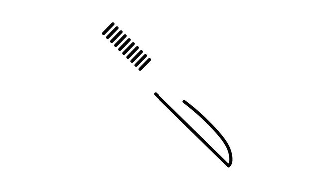 line icon animation toothbrush