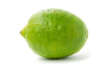 Fresh lime isolated on white