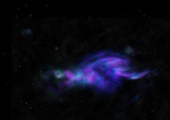 Small part of an infinite star field. 3D rendering