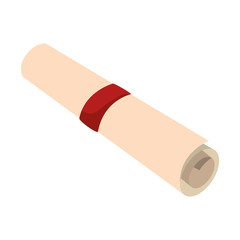 graduation certificate roll icon