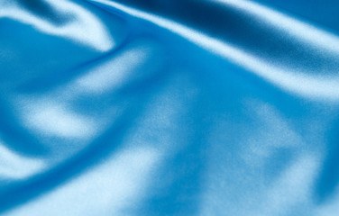 Smooth elegant blue silk can use as background