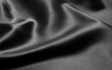 Texture black satin, silk background