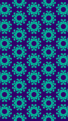Ornate geometric pattern and abstract colored background