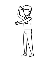 young and casual man character