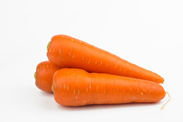 Carrots vegetable isolated on white background