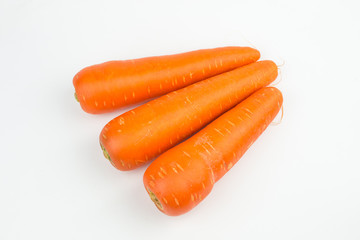 Carrots vegetable isolated on white background