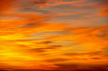 Vivid sky illuminated by the sunset