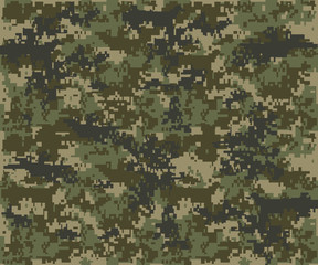 Print Texture military camouflage seamless pattern. Abstract army and hunting masking ornament - 253989468