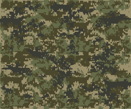 Print Texture military camouflage seamless pattern. Abstract army and hunting masking ornament