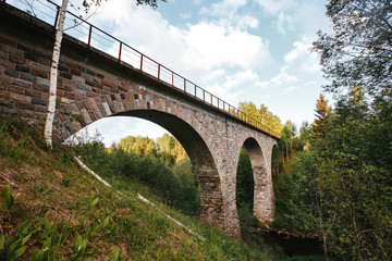 old arch bridge. photographed from below