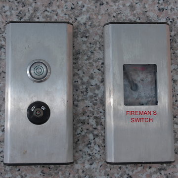 Fireman Lift Switch With Marble Background.