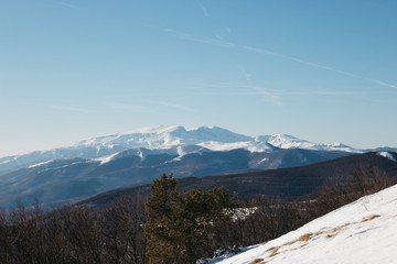 mountains in winter