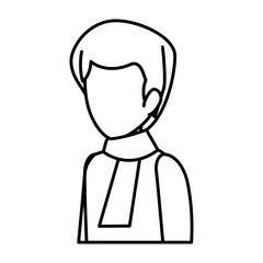 young and casual man character