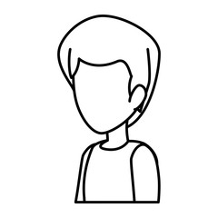 young and casual man character