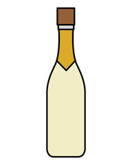 wine bottle isolated icon