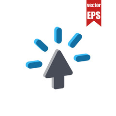 Click cursor isometric icon.Vector illustration.