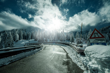 beautiful winter mountain landscape