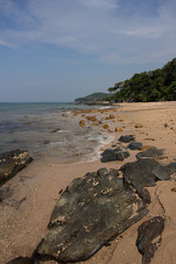 Rocky beach leading to adventures