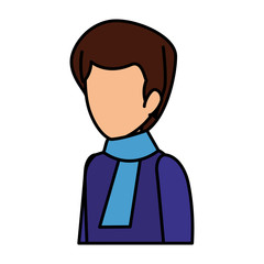 young and casual man character