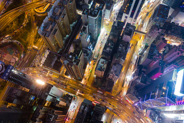 Top down view of Hong Kong building