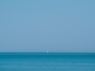 Small sailboats sailing