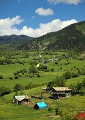 Fototapeta na wymiar landscape village nature artvin savsat