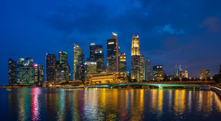Fototapeta na wymiar View at Singapore City Skyline