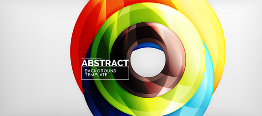 Fototapeta premium Glossy circles geometric background
