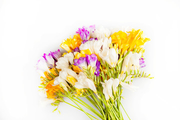 Bouquet flowers on background