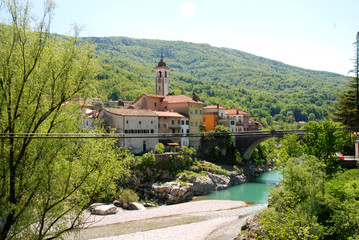 Fototapeta premium kanal at soca river in slowenia